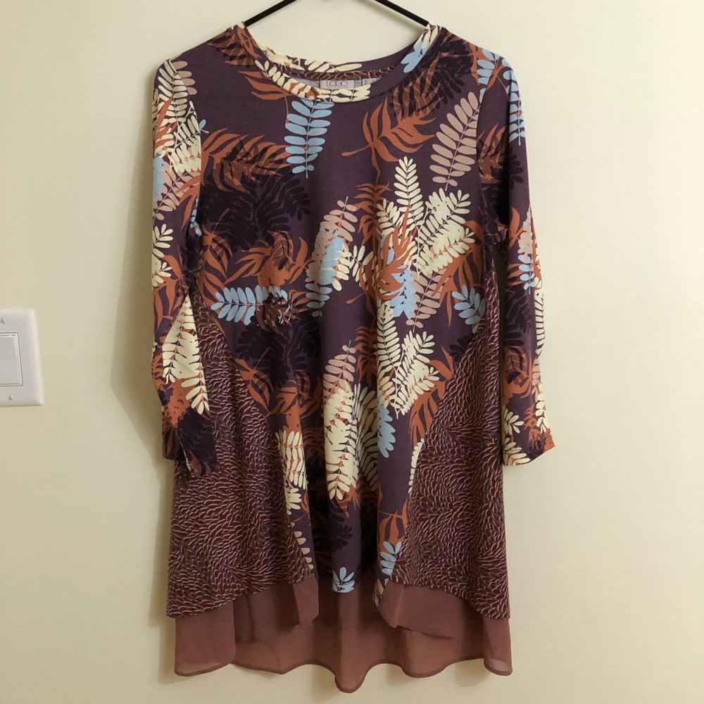 Logo Lori Goldstein 3/4 Sleeve Tunic Sz Small. P11